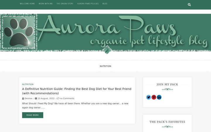 Screenshot of aurorapaws.com