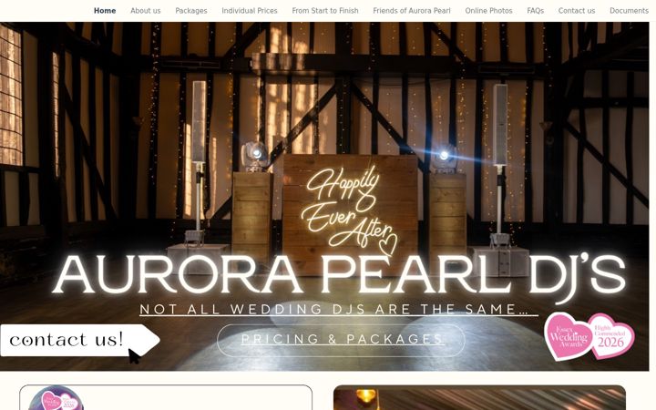 Screenshot of aurorapearl.co.uk