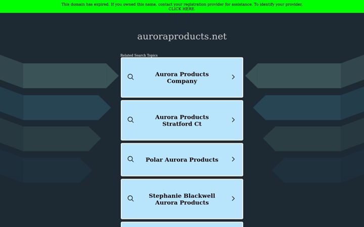Screenshot of auroraproducts.net
