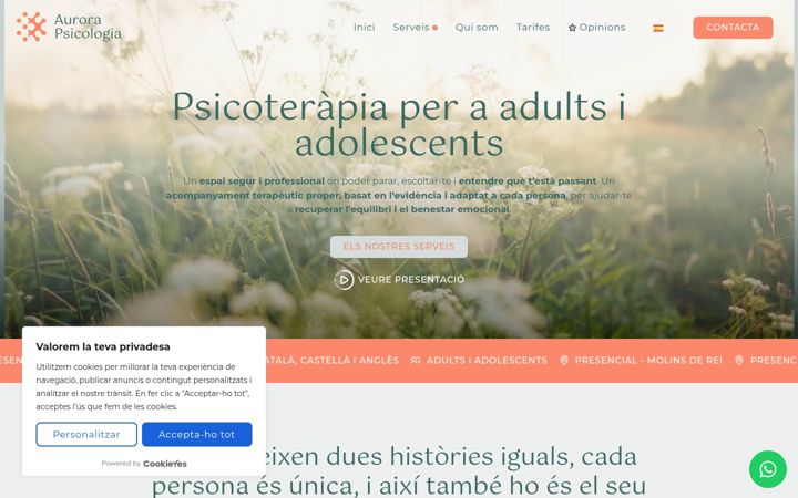 Screenshot of aurorapsicologia.es