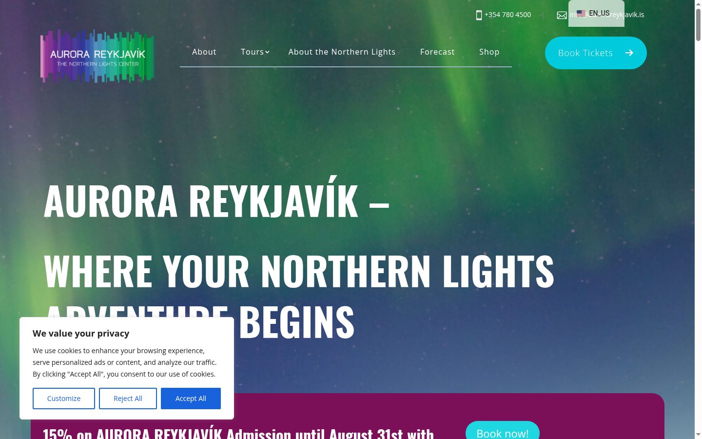 Snímka obrazovky banera súhlasu zobrazeného pred akoukoľvek interakciou
