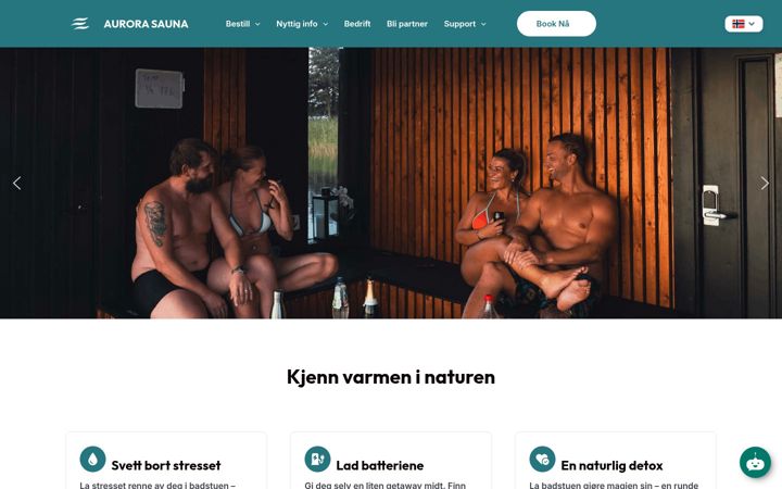 Ekrānuzņēmums no aurorasauna.no