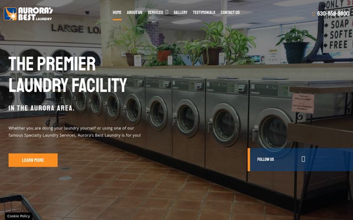Screenshot of aurorasbestlaundry.com
