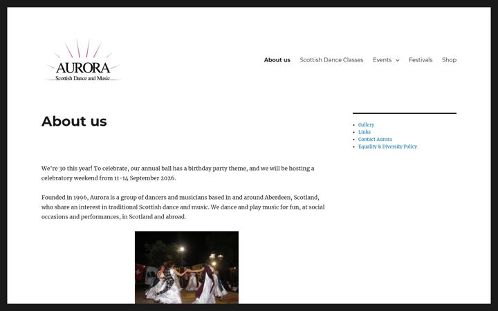 Screenshot of aurorascot.org.uk