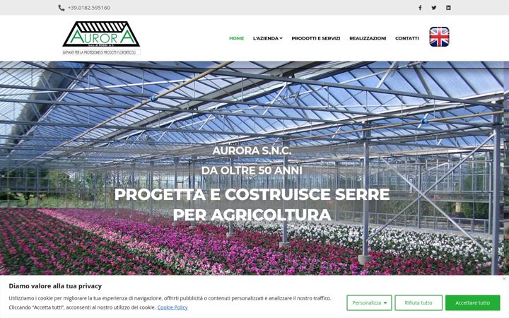 Screenshot of auroraserre.it
