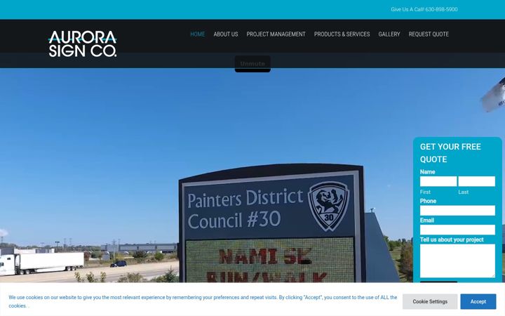 Screenshot of aurorasign.com