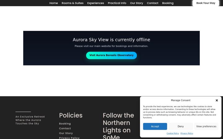 Screenshot ta' auroraskyview.com