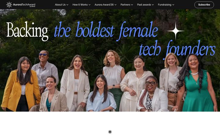 Screenshot of auroratechaward.com