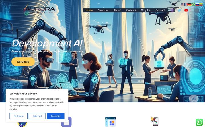 Screenshot of auroratechnology.com.co