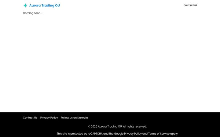 Screenshot of auroratrading.ee