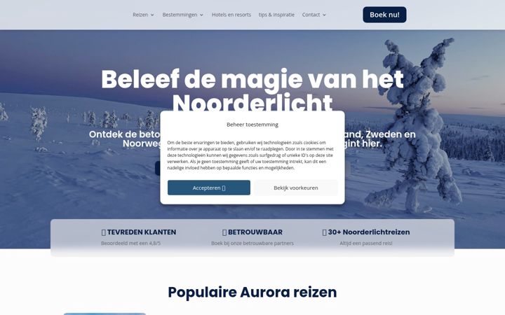 Screenshot of auroravakanties.nl