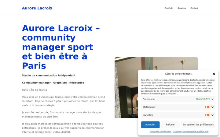 Screenshot of aurore-lacroix.com
