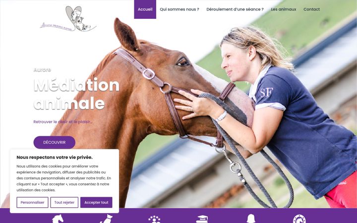 Skærmbillede af aurore-mediation-animale.fr