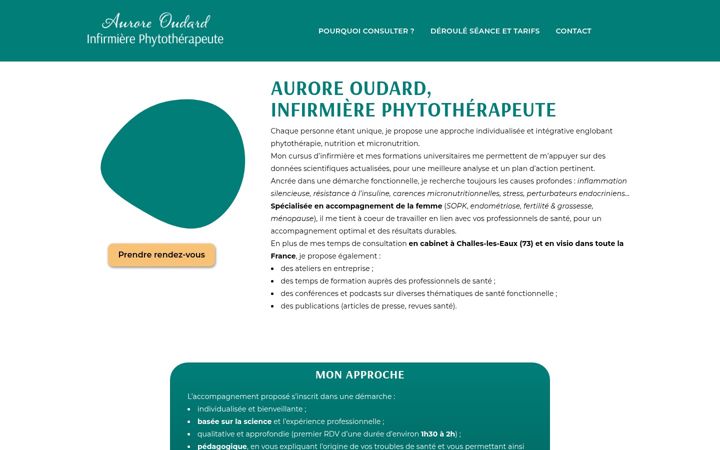 Skærmbillede af aurore-oudard.fr