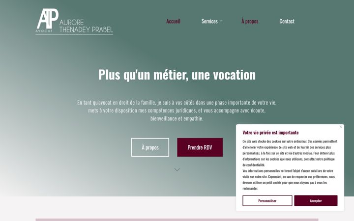 Screenshot of aurore-tp-avocat.fr