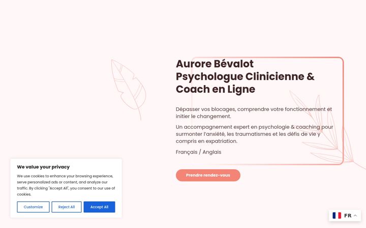 Screenshot of aurorebevalot.com