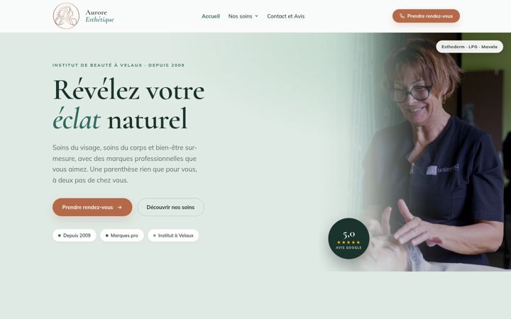 Screenshot of auroreesthetique.fr
