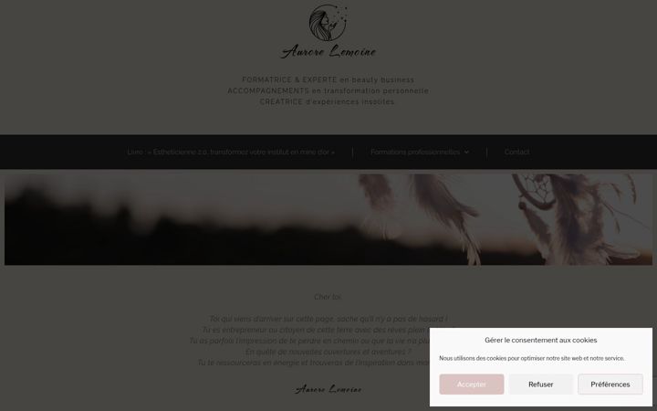 Ekrānuzņēmums no aurorelemoine.com