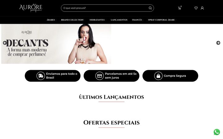 Screenshot of auroreparfum.com.br