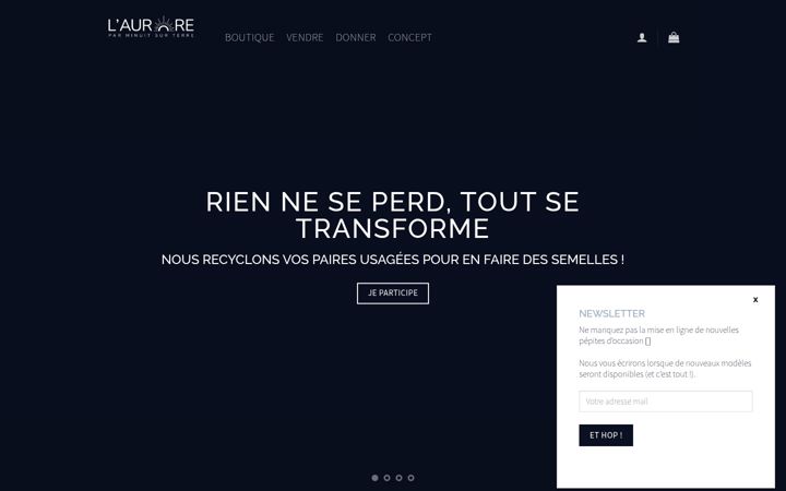 Screenshot of auroresurterre.com
