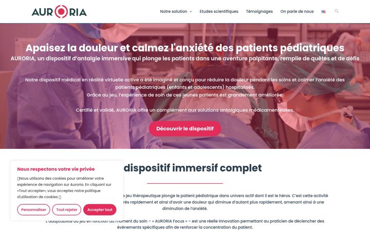Ekrānuzņēmums no auroria.fr