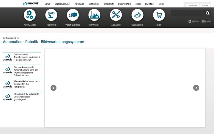 Screenshot of aurovis.ch