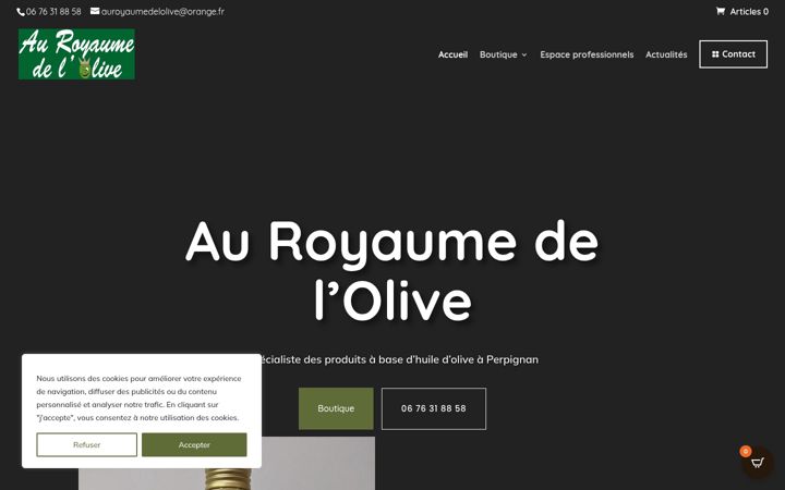 Screenshot of auroyaumedelolive.com