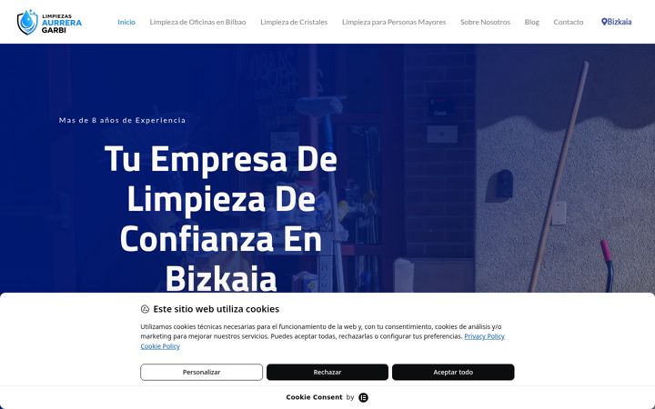 Screenshot of aurreragarbi.com
