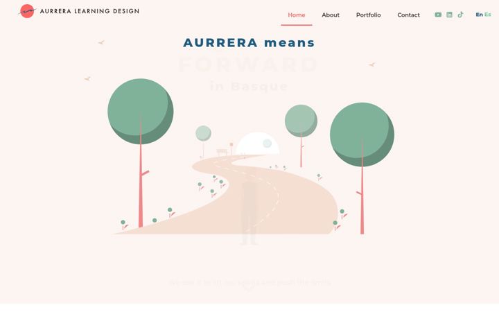 Screenshot of aurreralearningdesign.com