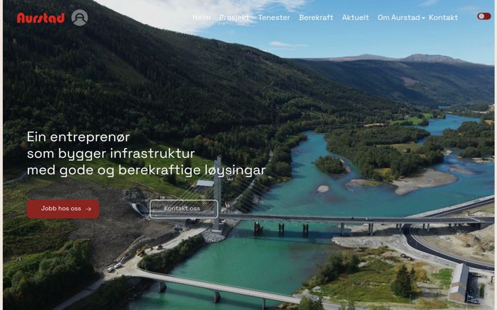 Screenshot of aurstad.no