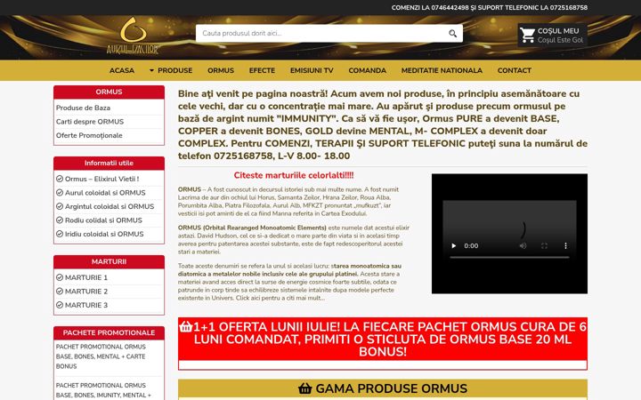Screenshot of auruldacilor.com