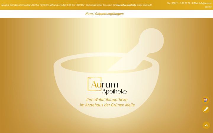 Screenshot of aurum-apo.de
