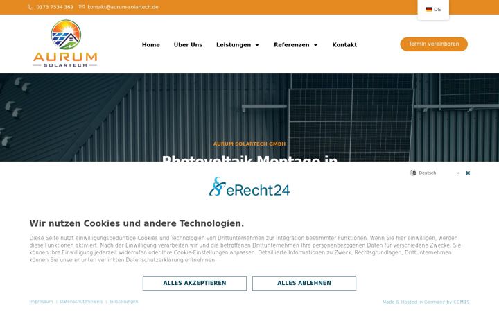 Ekraanipilt saidist aurum-solartech.de