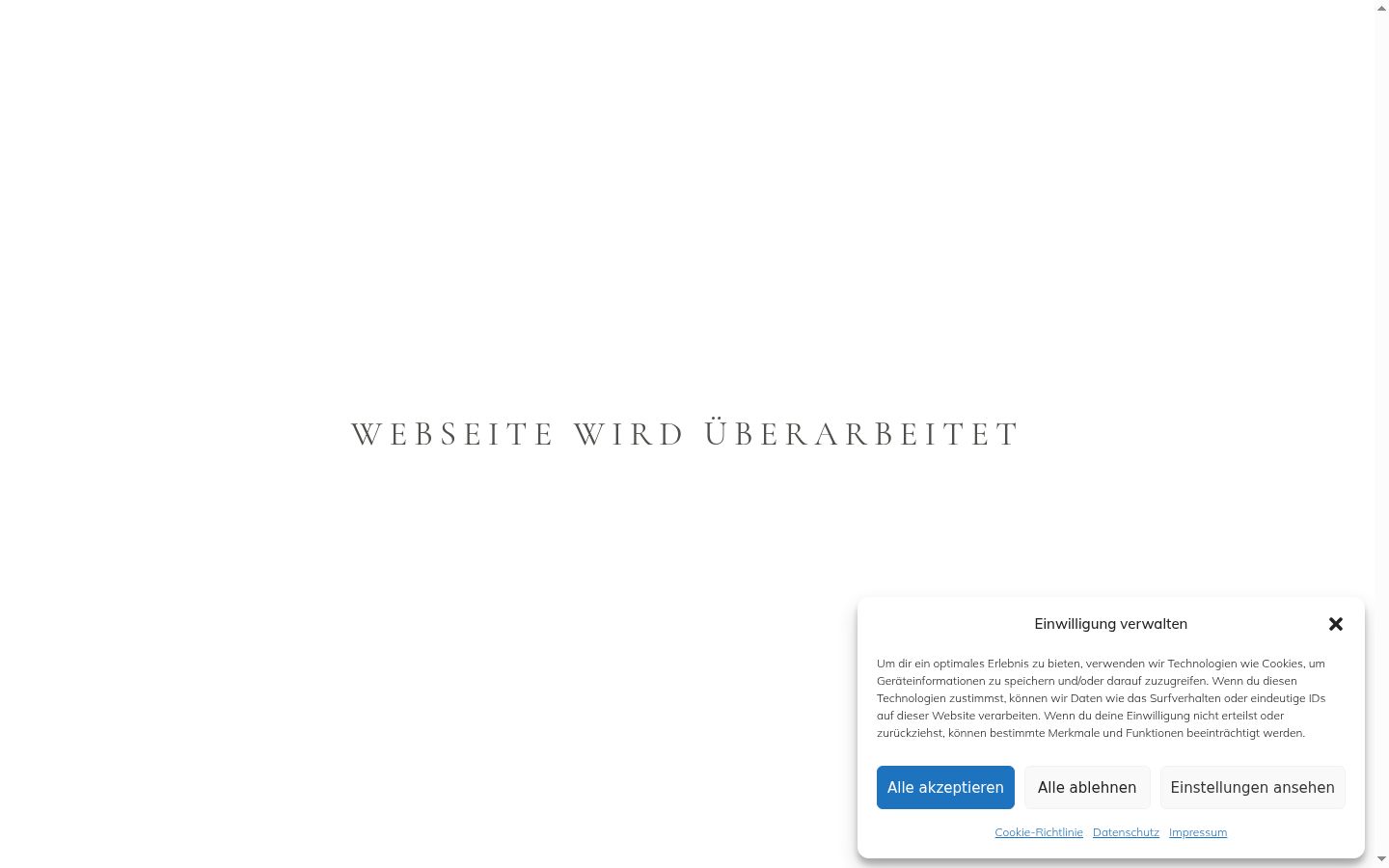 Screenshot van de toestemmingsbanner zoals getoond vóór enige interactie