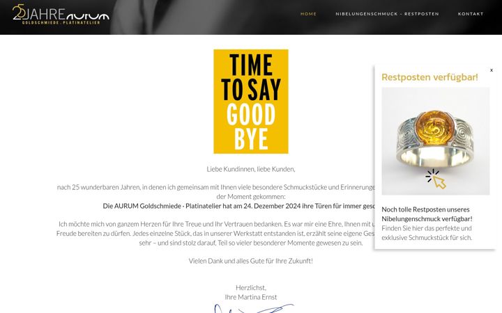 Snimka zaslona za aurum-worms.de