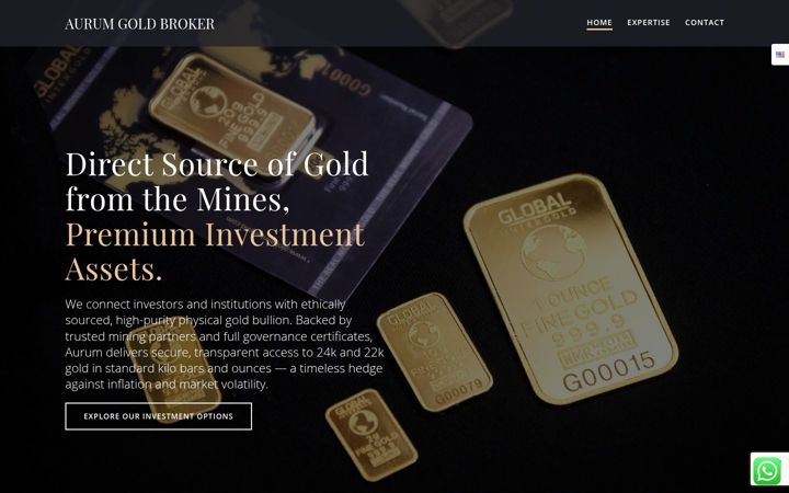Ekraanipilt saidist aurum.broker