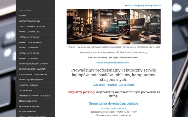 Screenshot of aurum.lodz.pl