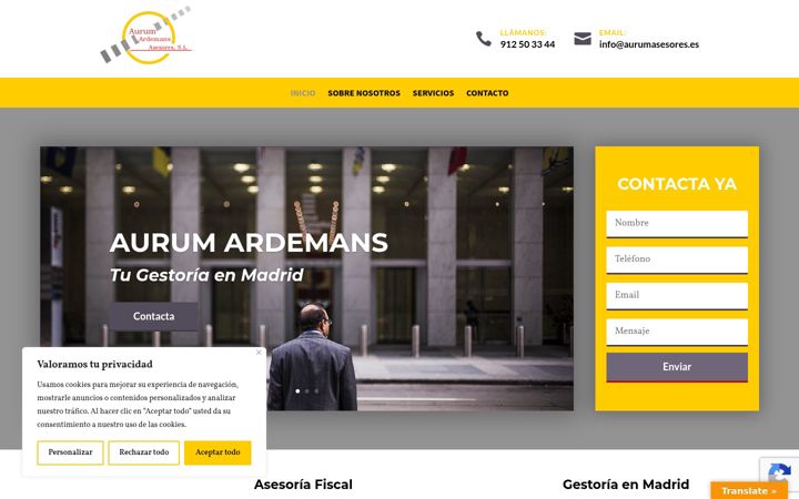 Screenshot of aurumasesores.es