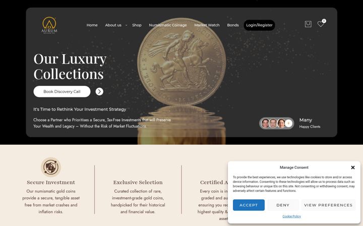 Zrzut ekranu aurumbullion.co.uk