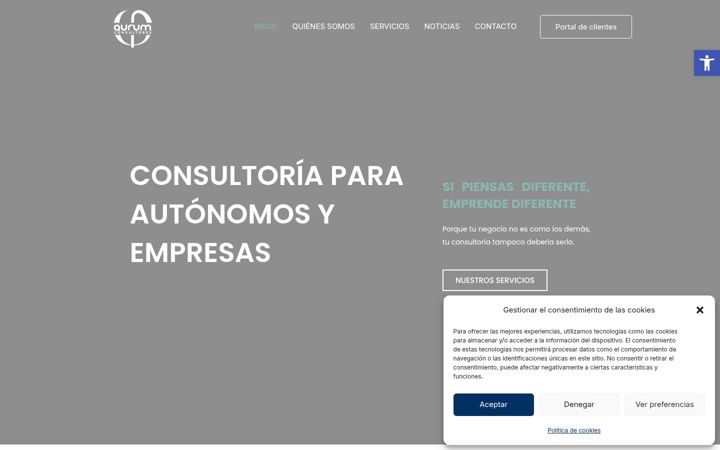 Screenshot of aurumconsultores.com