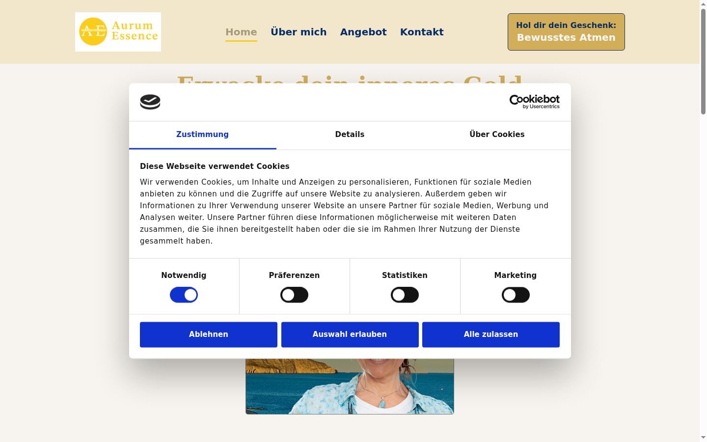 Snímka obrazovky banera súhlasu zobrazeného pred akoukoľvek interakciou