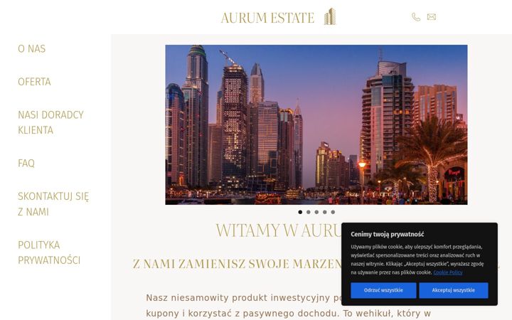 Screenshot of aurumestatellc.com