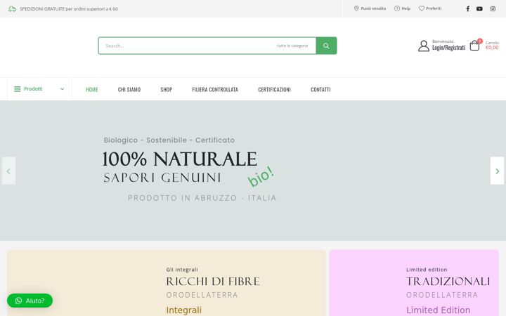Screenshot of aurumterraebio.it