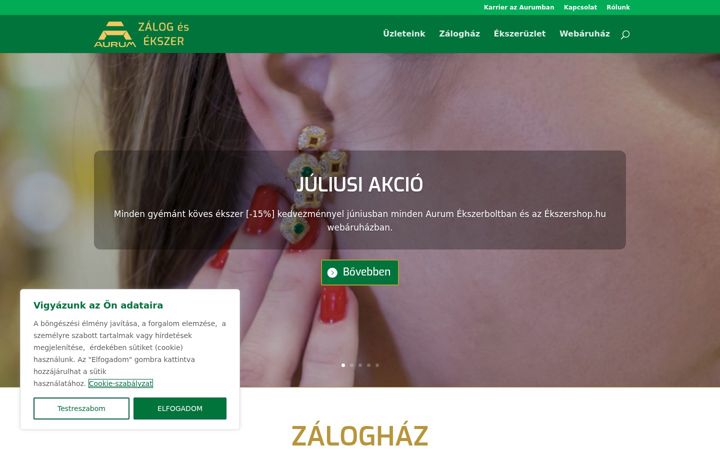 Screenshot of aurumzaloghaz.hu