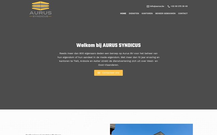 Screenshot of aurus.be