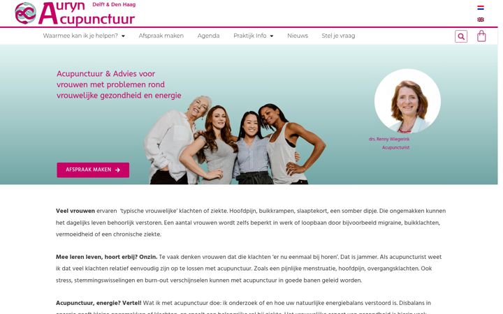 Ekrano kopija auryn-acupunctuur.nl