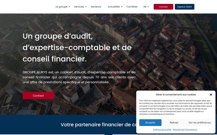 Screenshot of aurys.fr