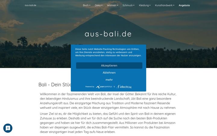 Screenshot of aus-bali.de