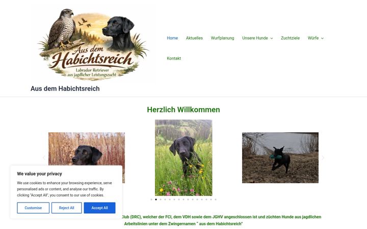 Screenshot stránky aus-dem-habichtsreich.de