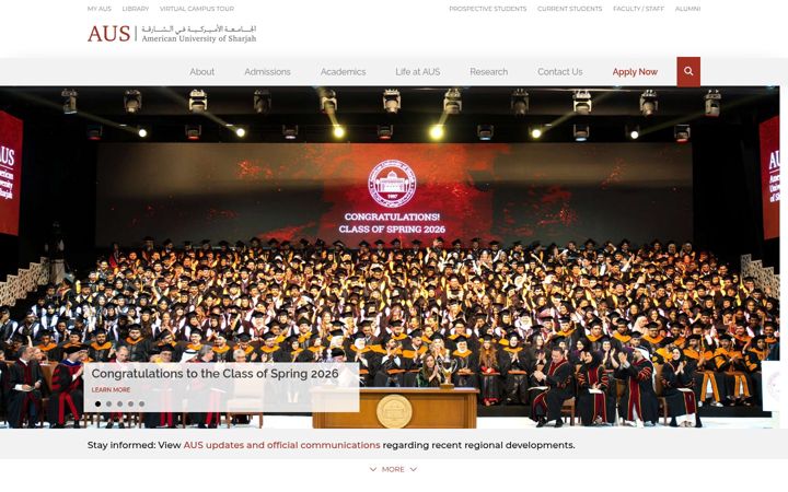 Screenshot of aus.edu